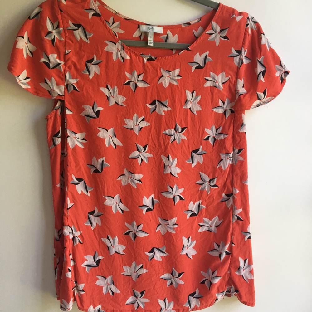 Joie Floral Silk Tee